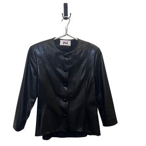 GEOFFREY BEENE Black Leather Jacket